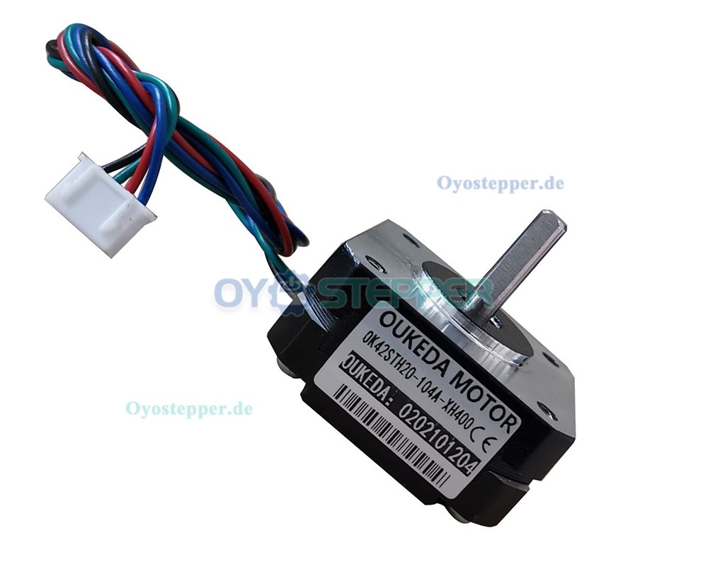 OUKEDA NEMA17 Pancake Schrittmotor 13Ncm 3,5V 1,0A 2 Phasen 42&times;42mm mit 4 Anschlussleitungen